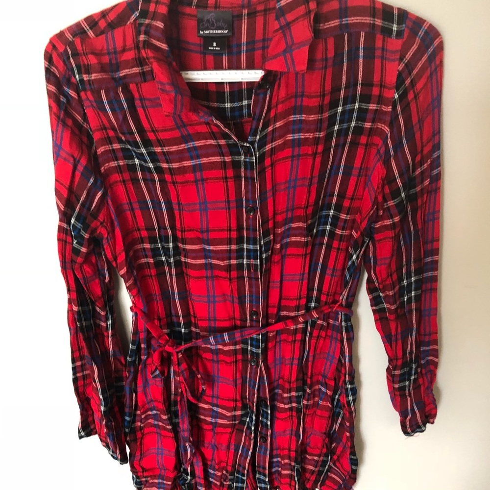 Plaid Motherhood Maternity shirt size small
